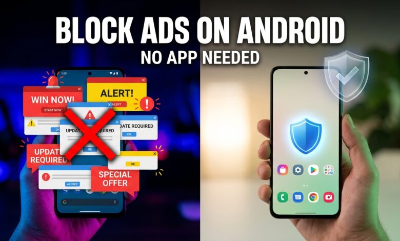 how to block ads on Android phone without any app