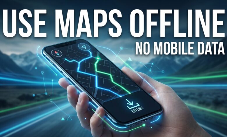 how to use Google Maps offline without using mobile data