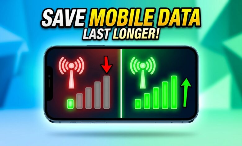 save mobile data on Android